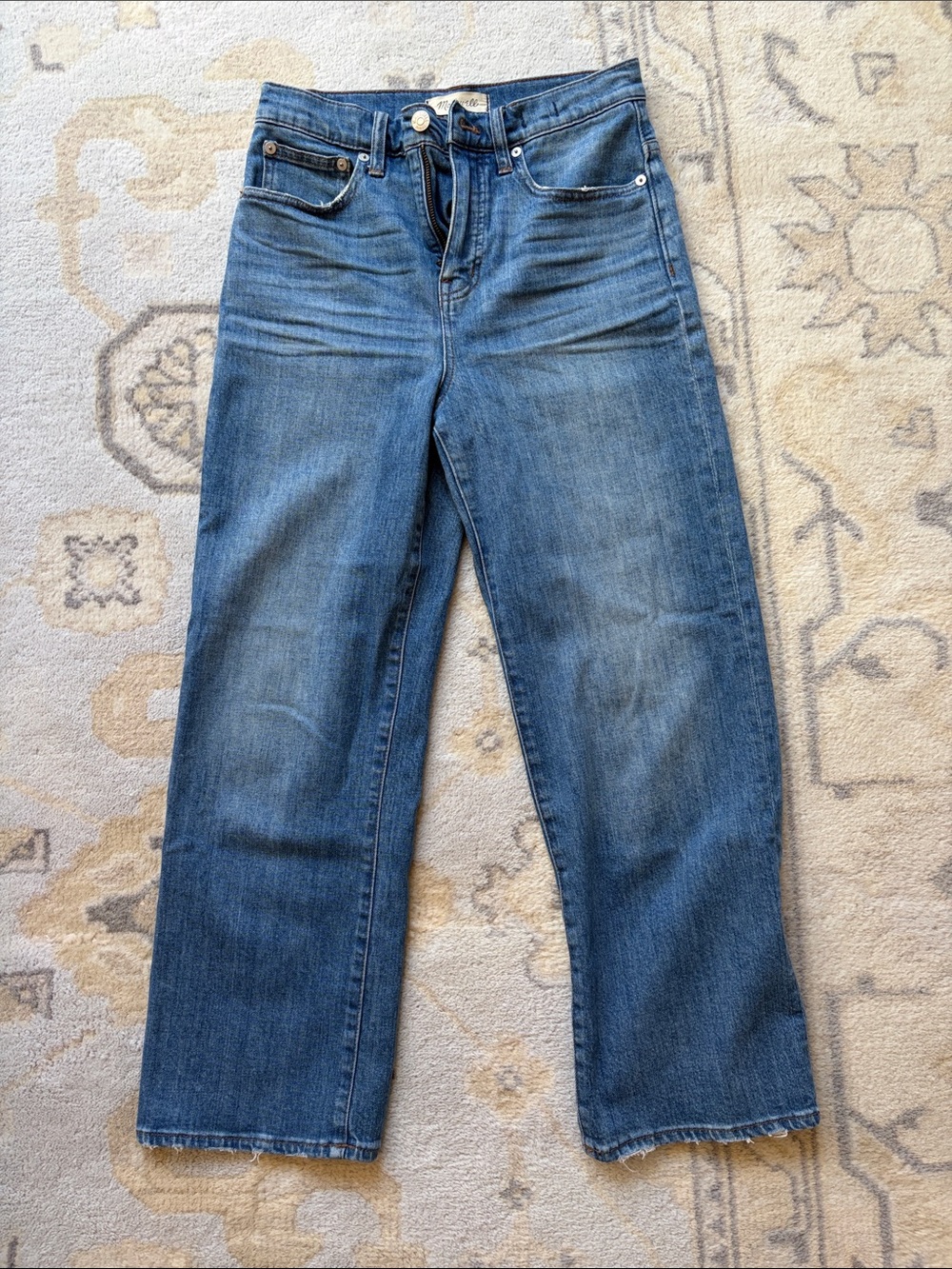 Madewell slim wide leg crop jeans 26